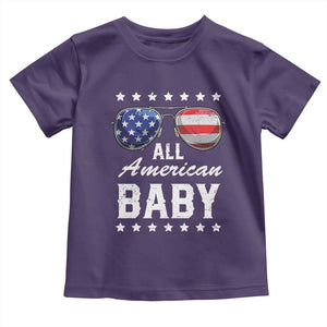 Funny All American Baby 4th Of July Toddler T Shirt Family Matching Sunglasses TS11 Purple Print Your Wear