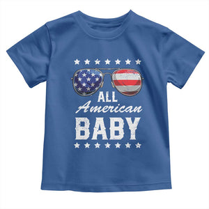 Funny All American Baby 4th Of July Toddler T Shirt Family Matching Sunglasses TS11 Royal Blue Print Your Wear