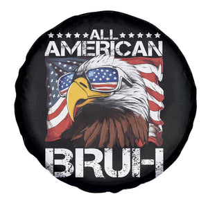 Funny All American Bruh Bald Eagle Spare Tire Cover American Flag 4th Of July Patriotic TS11 Print Your Wear