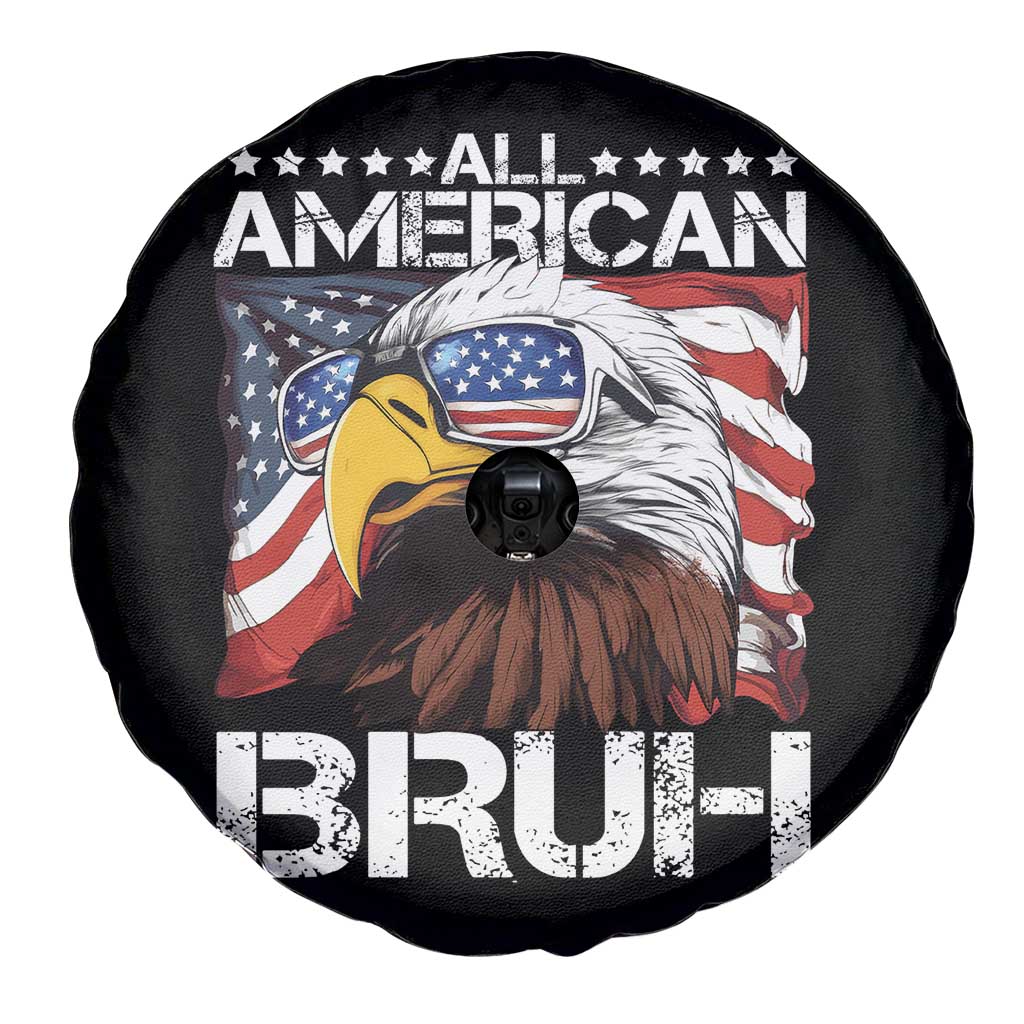 Funny All American Bruh Bald Eagle Spare Tire Cover American Flag 4th Of July Patriotic TS11 Print Your Wear