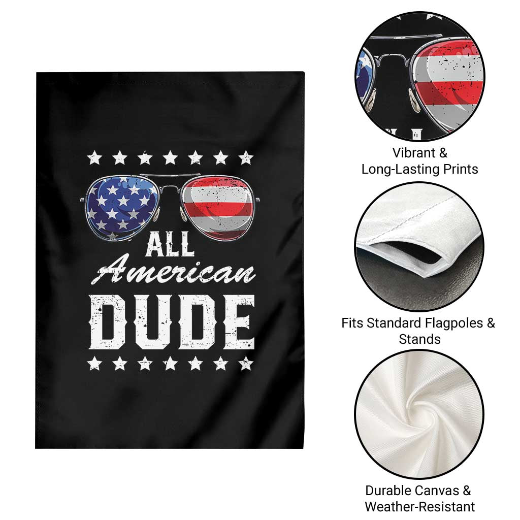 Funny All American Dude 4th Of July Garden Flag Family Matching Sunglasses TS11 Print Your Wear