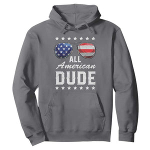 Funny All American Dude 4th Of July Hoodie Family Matching Sunglasses TS11 Charcoal Print Your Wear