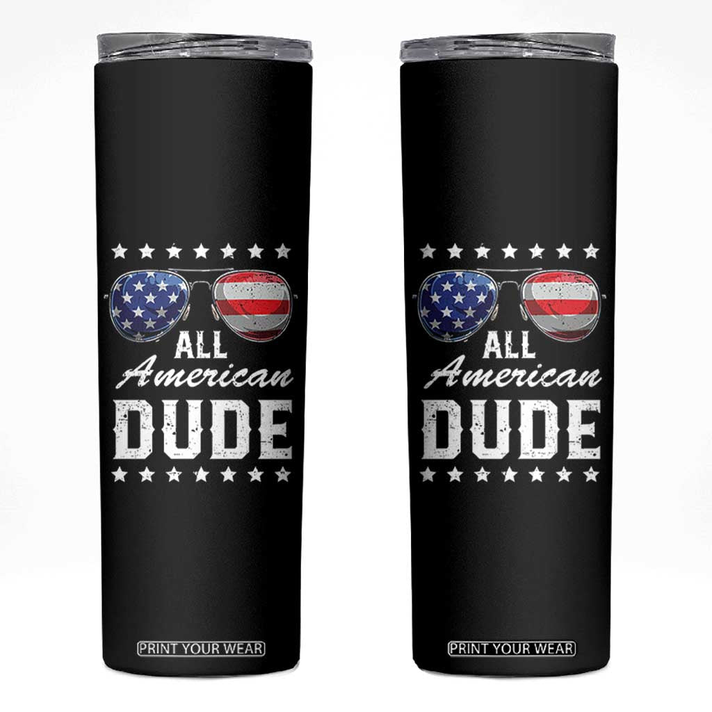 Funny All American Dude 4th Of July Skinny Tumbler Family Matching Sunglasses TS11 Black Print Your Wear