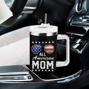 Funny All American Mom 4th Of July Tumbler With Handle Family Matching Sunglasses TS11 Print Your Wear