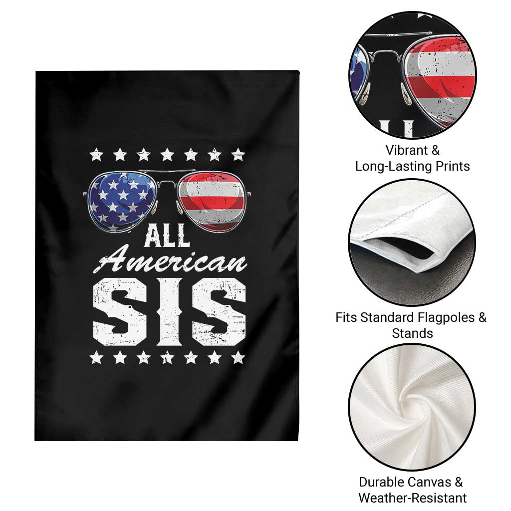 Funny All American Sis 4th Of July Garden Flag Family Matching Sunglasses TS11 Print Your Wear