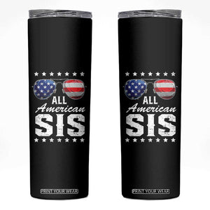 Funny All American Sis 4th Of July Skinny Tumbler Family Matching Sunglasses TS11 Black Print Your Wear
