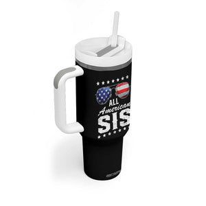 Funny All American Sis 4th Of July Tumbler With Handle Family Matching Sunglasses TS11 Print Your Wear