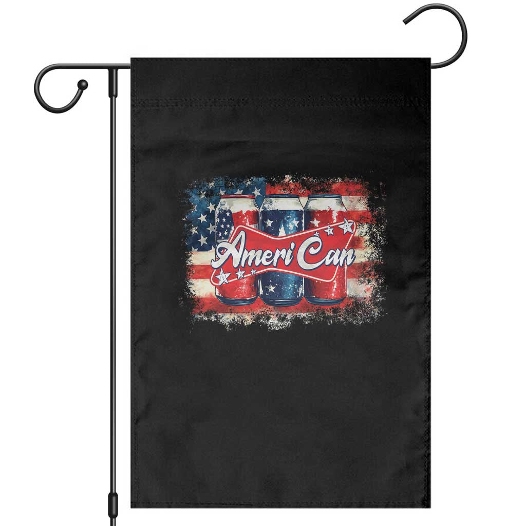 Funny AmeriCan Beer 4th of July Drinking Garden Flag American Flag USA Beer Can TS11 Black Print Your Wear
