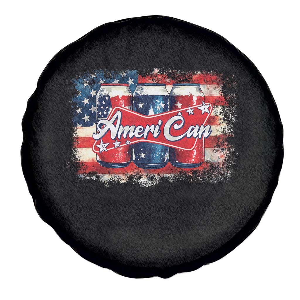 Funny AmeriCan Beer 4th of July Drinking Spare Tire Cover American Flag USA Beer Can TS11 Print Your Wear