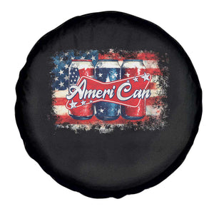 Funny AmeriCan Beer 4th of July Drinking Spare Tire Cover American Flag USA Beer Can TS11 Print Your Wear