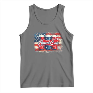 Funny AmeriCan Beer 4th of July Drinking Tank Top American Flag USA Beer Can TS11 Black Heather Print Your Wear