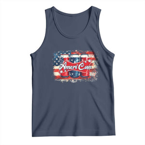 Funny AmeriCan Beer 4th of July Drinking Tank Top American Flag USA Beer Can TS11 Navy Print Your Wear