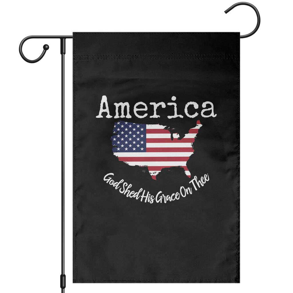 Funny America God Shed His Grace On Thee 4th of July Garden Flag TS11 Black Print Your Wear
