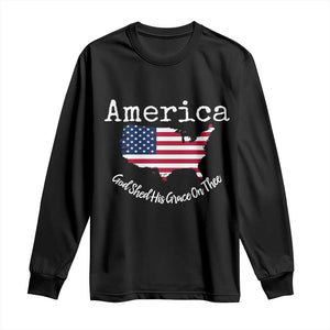 Funny America God Shed His Grace On Thee 4th of July Long Sleeve Shirt TS11 Black Print Your Wear