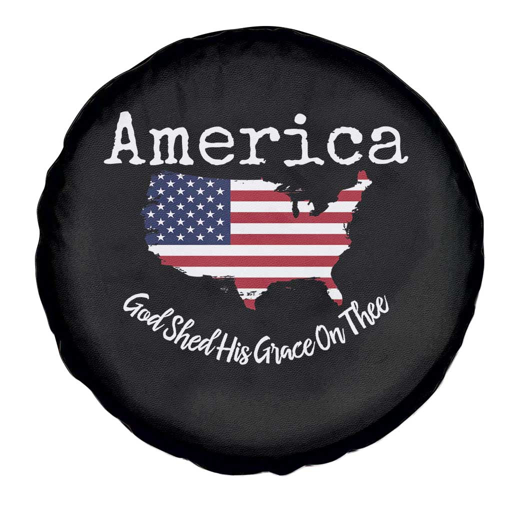 Funny America God Shed His Grace On Thee 4th of July Spare Tire Cover TS11 Print Your Wear