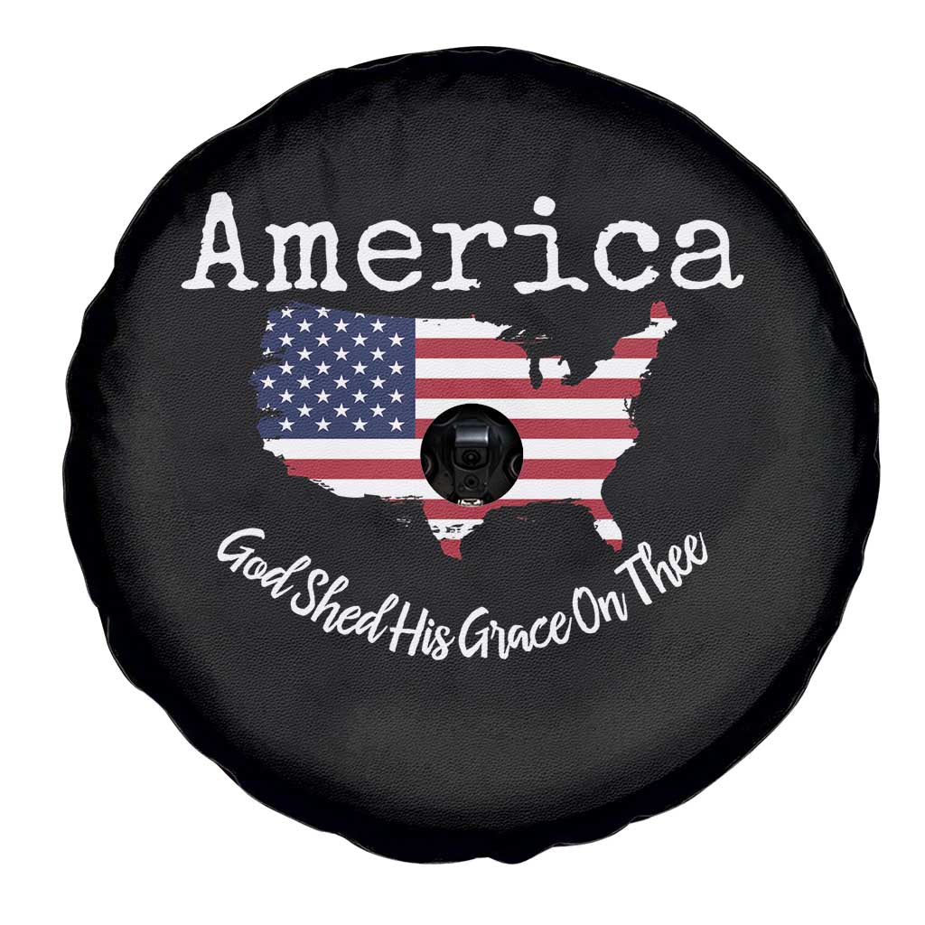 Funny America God Shed His Grace On Thee 4th of July Spare Tire Cover TS11 Print Your Wear