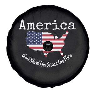Funny America God Shed His Grace On Thee 4th of July Spare Tire Cover TS11 Print Your Wear