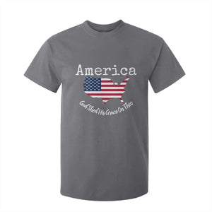 Funny America God Shed His Grace On Thee 4th of July T Shirt For Kid TS11 Charcoal Print Your Wear