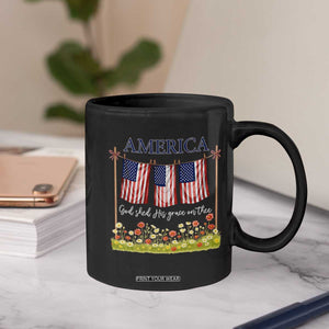 Funny America God Shed His Grace On Thee Coffee Mug 4th Of July Christian American Flag TS11 Print Your Wear