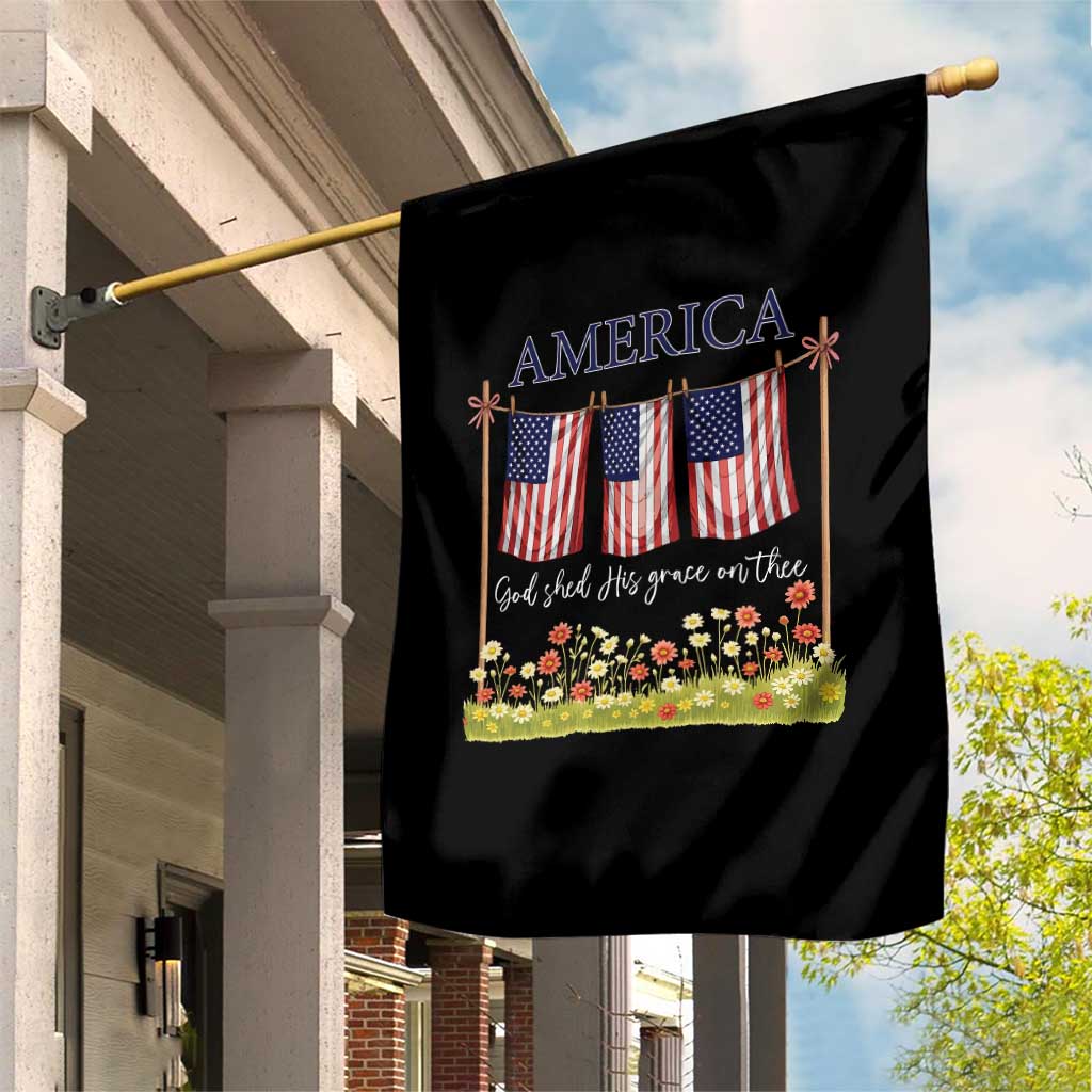 Funny America God Shed His Grace On Thee Garden Flag 4th Of July Christian American Flag TS11 Print Your Wear