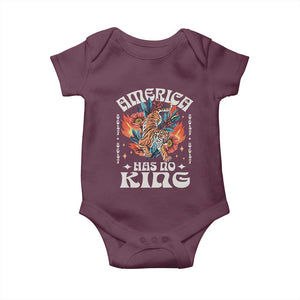 Funny America Has No King 8647 Baby Onesie Vintage Boho Orange Tiger TS11 Maroon Print Your Wear