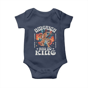 Funny America Has No King 8647 Baby Onesie Vintage Boho Orange Tiger TS11 Navy Print Your Wear
