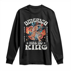 Funny America Has No King 8647 Long Sleeve Shirt Vintage Boho Orange Tiger TS11 Black Print Your Wear