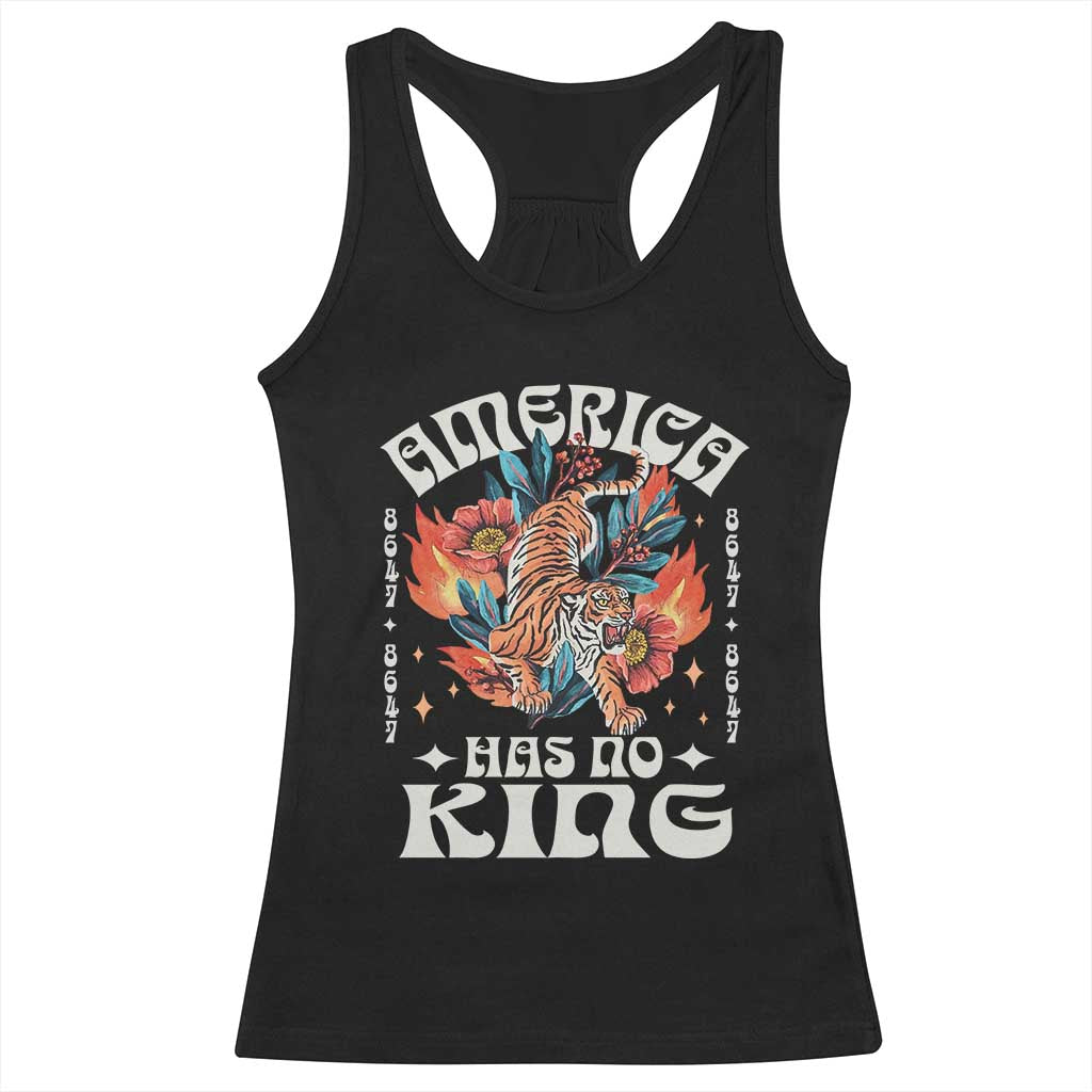 Funny America Has No King 8647 Racerback Tank Top Vintage Boho Orange Tiger TS11 Black Print Your Wear