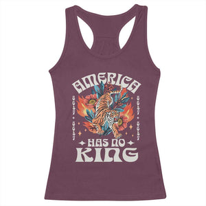 Funny America Has No King 8647 Racerback Tank Top Vintage Boho Orange Tiger TS11 Maroon Print Your Wear