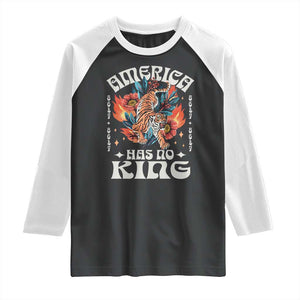 Funny America Has No King 8647 Raglan Shirt Vintage Boho Orange Tiger TS11 Black White Print Your Wear