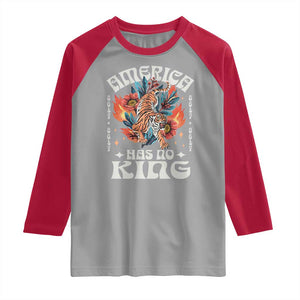 Funny America Has No King 8647 Raglan Shirt Vintage Boho Orange Tiger TS11 Sport Gray Red Print Your Wear
