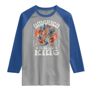 Funny America Has No King 8647 Raglan Shirt Vintage Boho Orange Tiger TS11 Sport Gray Royal Print Your Wear