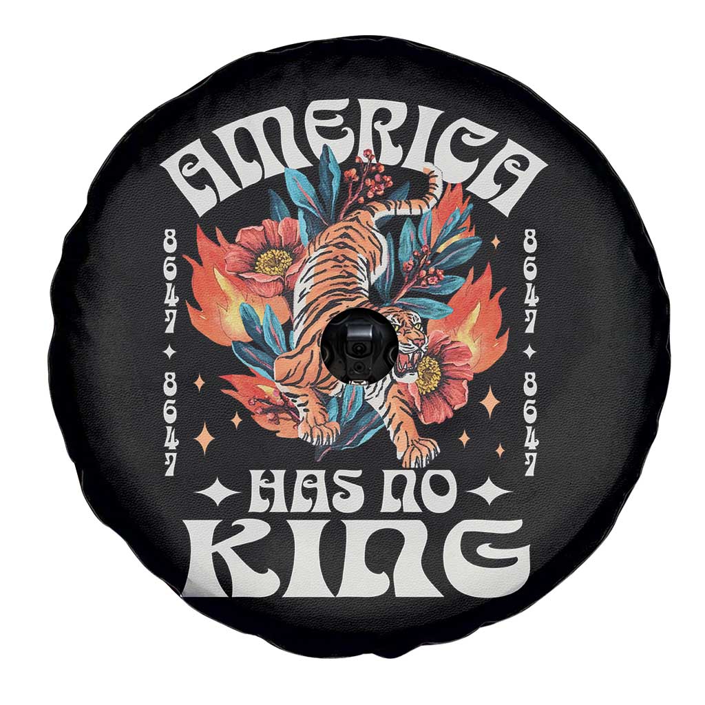 Funny America Has No King 8647 Spare Tire Cover Vintage Boho Orange Tiger TS11 Print Your Wear