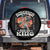 Funny America Has No King 8647 Spare Tire Cover Vintage Boho Orange Tiger TS11 No hole Black Print Your Wear