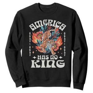 Funny America Has No King 8647 Sweatshirt Vintage Boho Orange Tiger TS11 Black Print Your Wear