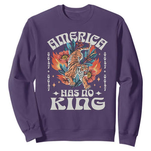 Funny America Has No King 8647 Sweatshirt Vintage Boho Orange Tiger TS11 Purple Print Your Wear