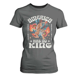 Funny America Has No King 8647 T Shirt For Women Vintage Boho Orange Tiger TS11 Dark Heather Print Your Wear