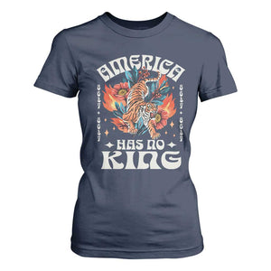 Funny America Has No King 8647 T Shirt For Women Vintage Boho Orange Tiger TS11 Navy Print Your Wear