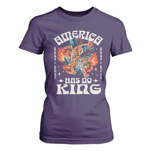 Funny America Has No King 8647 T Shirt For Women Vintage Boho Orange Tiger TS11 Purple Print Your Wear