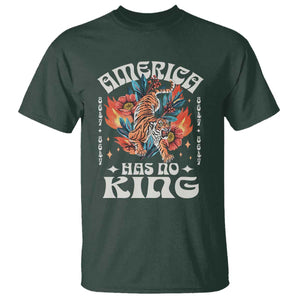 Funny America Has No King 8647 T Shirt Vintage Boho Orange Tiger TS11 Dark Forest Green Print Your Wear