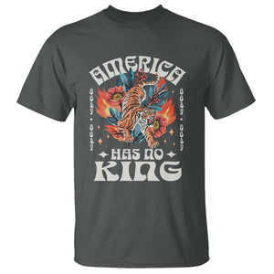 Funny America Has No King 8647 T Shirt Vintage Boho Orange Tiger TS11 Dark Heather Print Your Wear