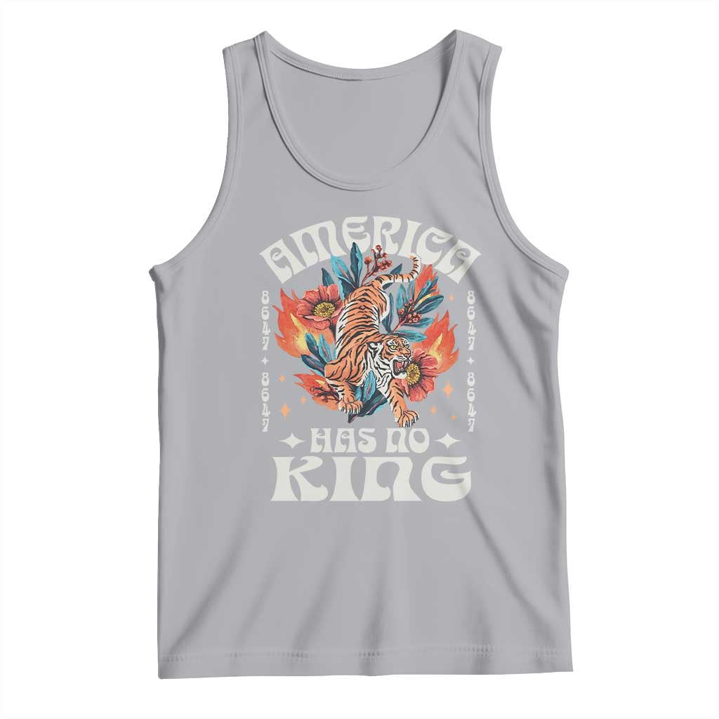 Funny America Has No King 8647 Tank Top Vintage Boho Orange Tiger TS11 Athletic Heather Print Your Wear