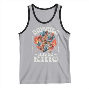 Funny America Has No King 8647 Tank Top Vintage Boho Orange Tiger TS11 Athletic Heather Black Print Your Wear