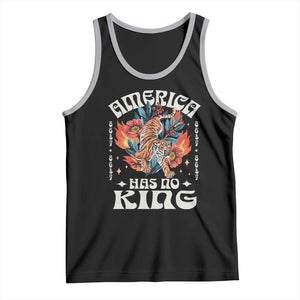 Funny America Has No King 8647 Tank Top Vintage Boho Orange Tiger TS11 Black Athletic Heather Print Your Wear