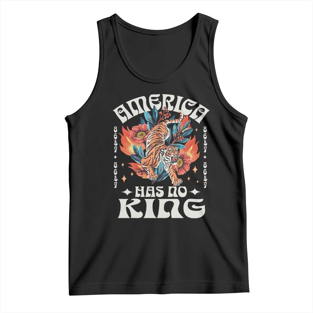 Funny America Has No King 8647 Tank Top Vintage Boho Orange Tiger TS11 Black Print Your Wear