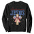Funny America Needs Jesus Sweatshirt 4th Of July Patriotic Christian Coquette Bow TS11 Black Print Your Wear