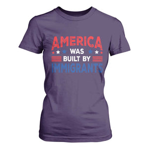 Funny America Was Built By Immigrants T Shirt For Women Stars Stripes TS11 Purple Print Your Wear