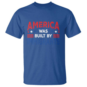 Funny America Was Built By Immigrants T Shirt Stars Stripes TS11 Royal Blue Print Your Wear