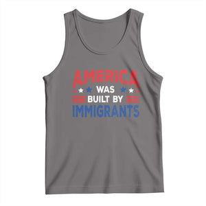 Funny America Was Built By Immigrants Tank Top Stars Stripes TS11 Deep Heather Print Your Wear