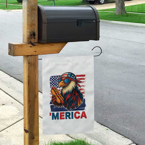 Funny American Eagle Eating Hot Dog Garden Flag 4th Of July Party Patriotic USA Flag TS02 Print Your Wear